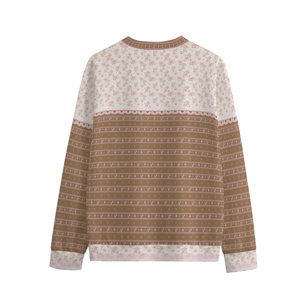 Neapolitan Pink and Brown Floral Sweatshirt