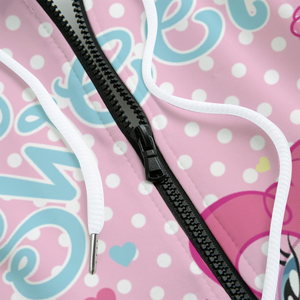 NEW Pinkie HORSE So Sweet polka dot zip up- cotton/ poly/ elastane