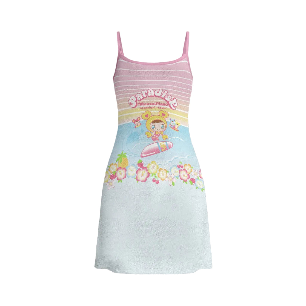 Tropical Summer Pastel Beach Dress