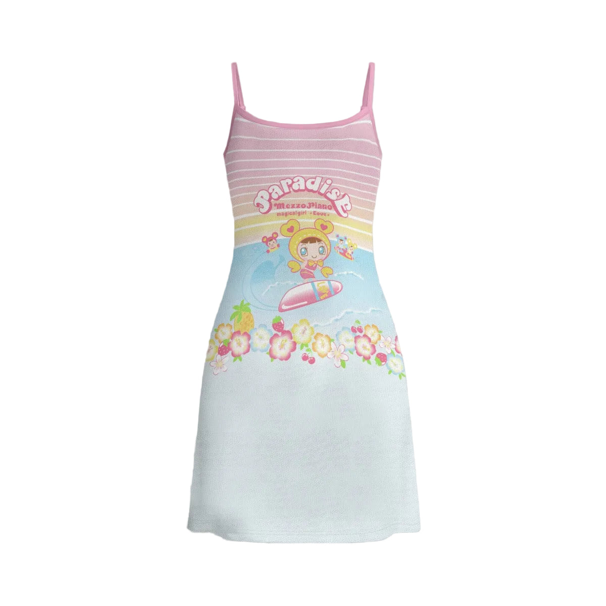 Tropical Summer Pastel Beach Dress