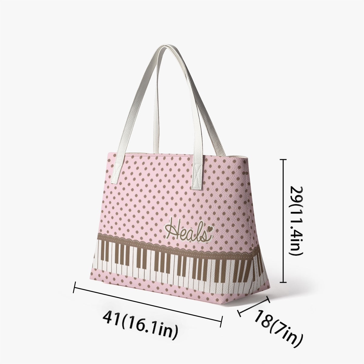 Pink/Brown Piano Sweet Lolita Faux Leather Tote