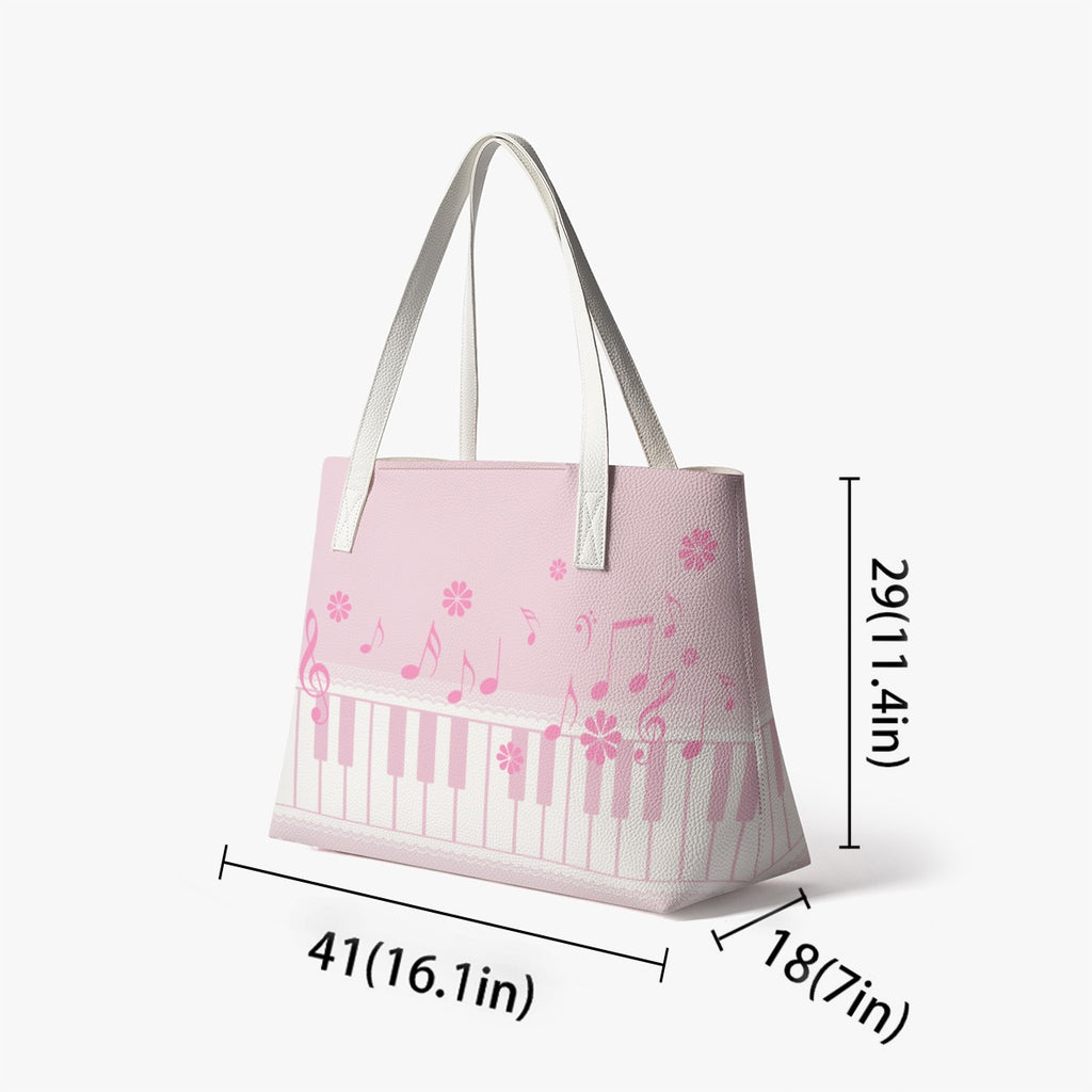 Pink Piano Sweet Lolita Faux Leather Tote