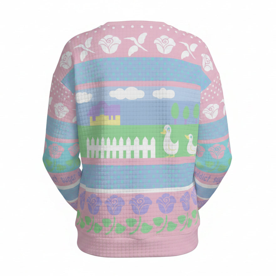 Fairykei Waffle Knit Pastel Sweater