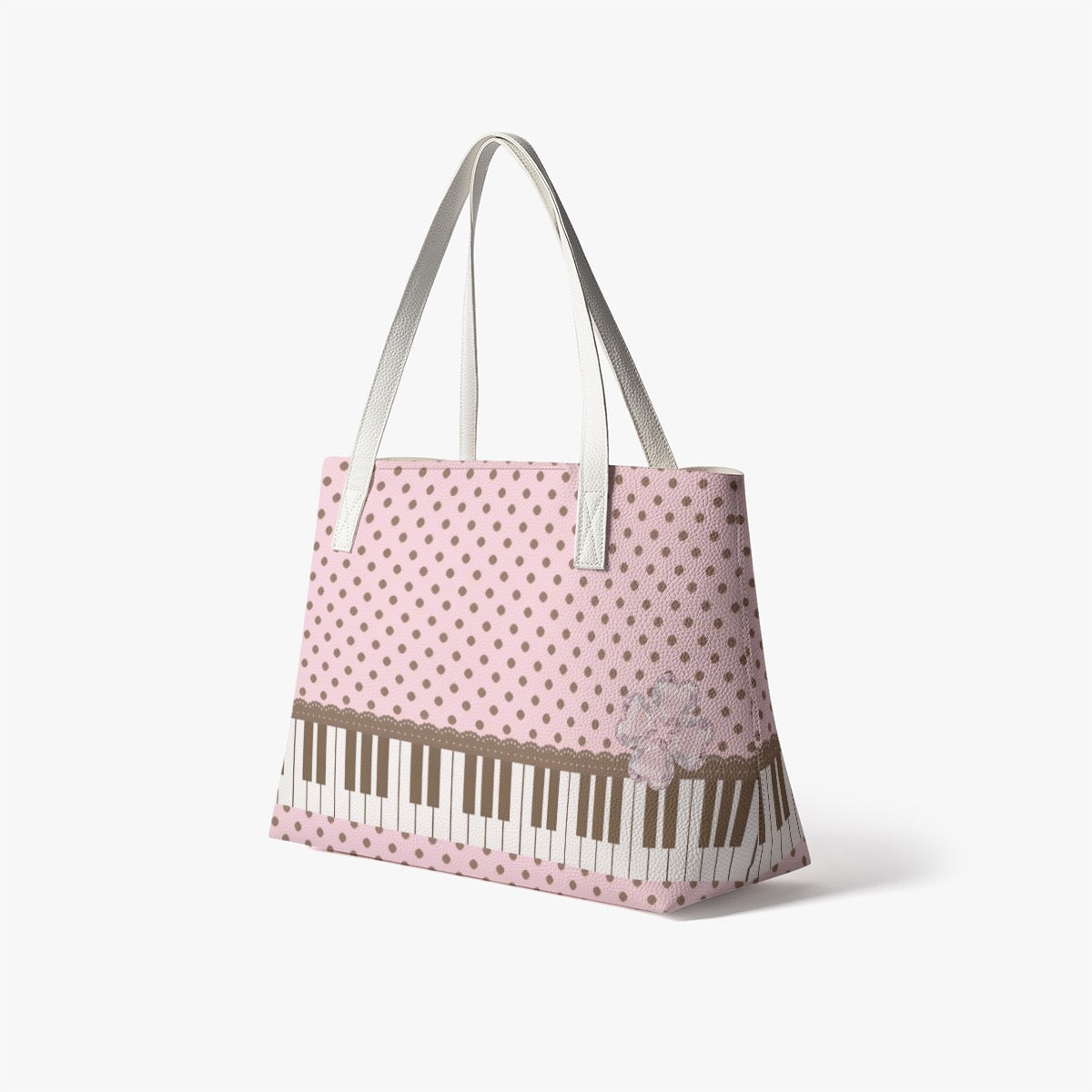Pink/Brown Piano Sweet Lolita Faux Leather Tote
