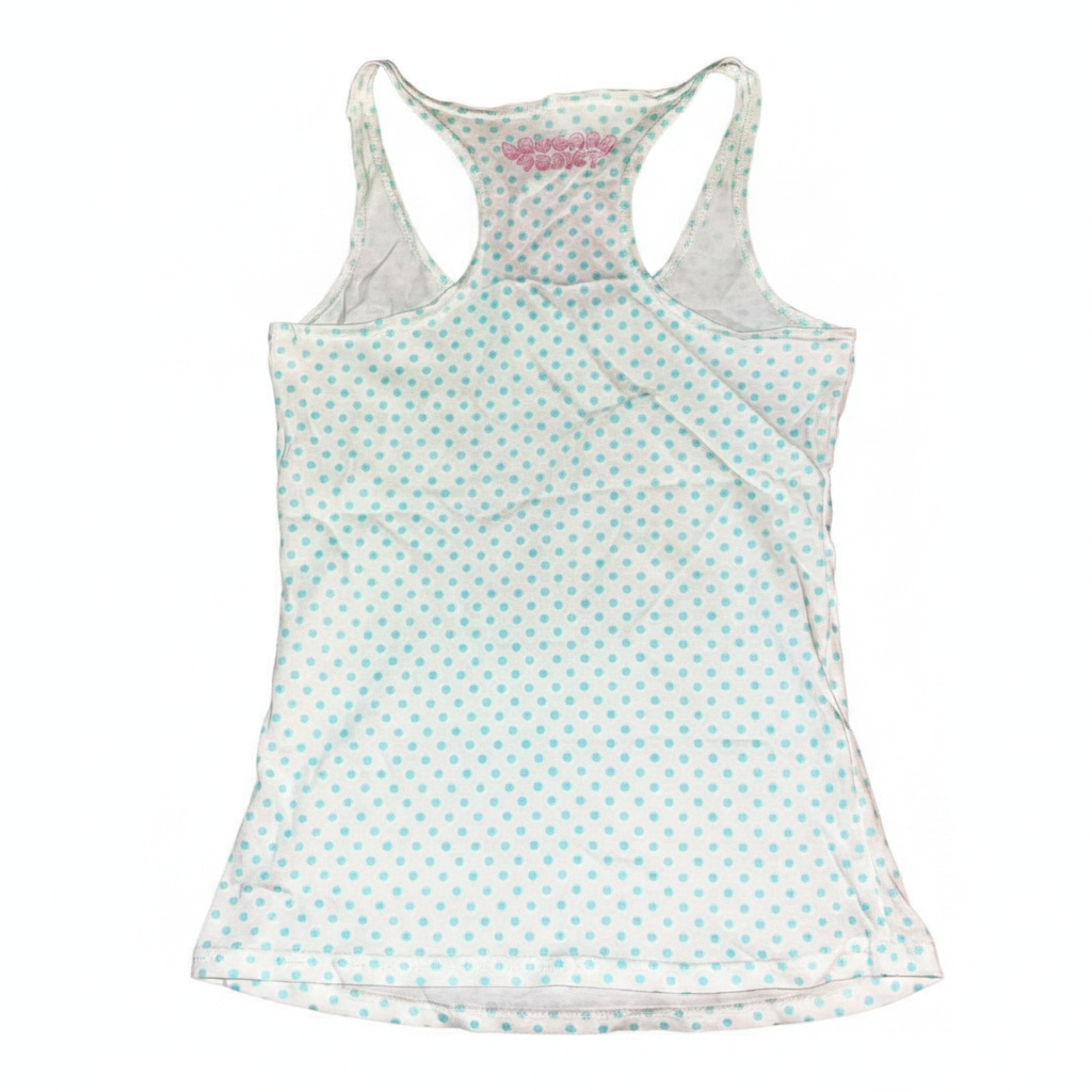 Mezzo Girl Blue Polka dot Bunny Tank Top