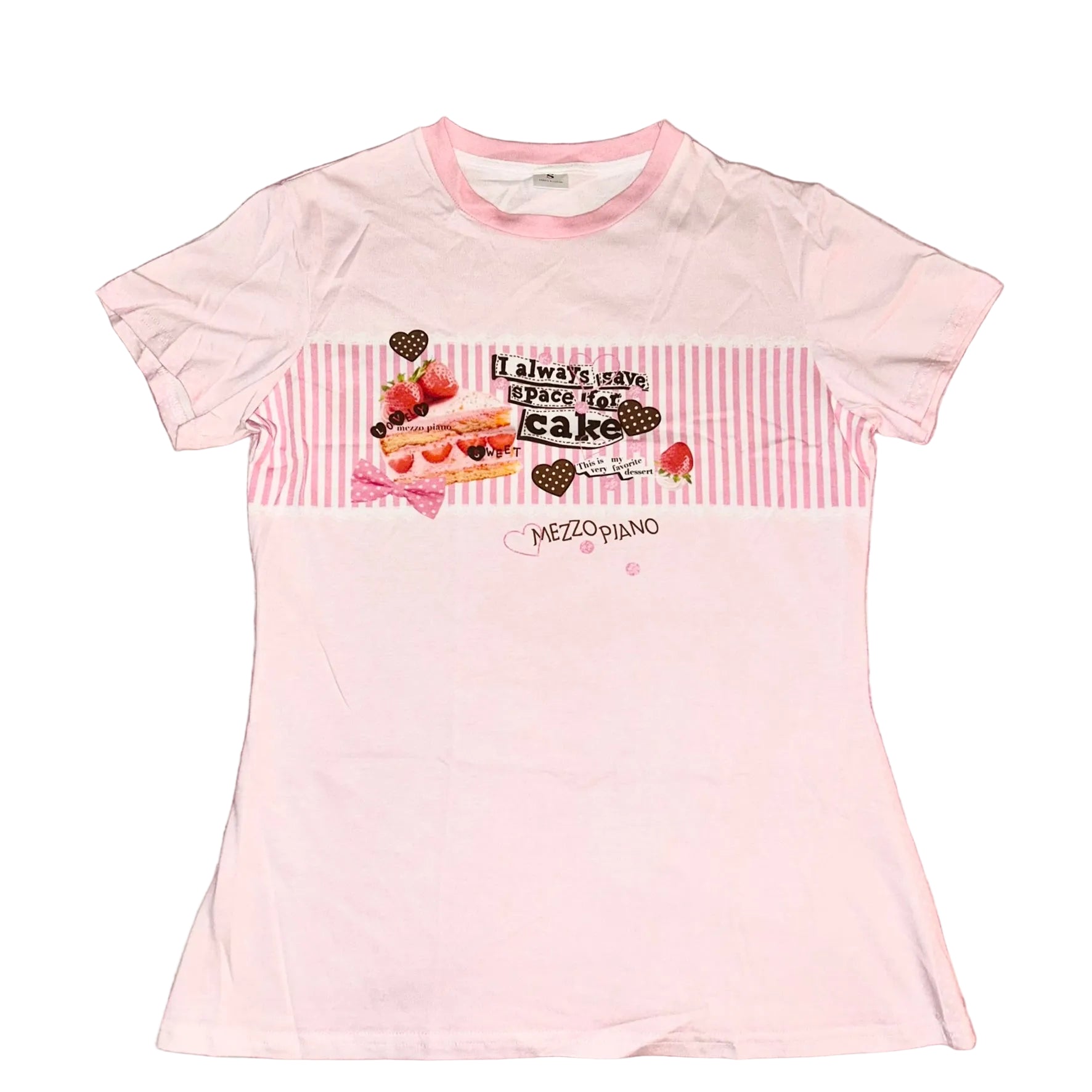 I Always Save Space For Cake Pink Tee