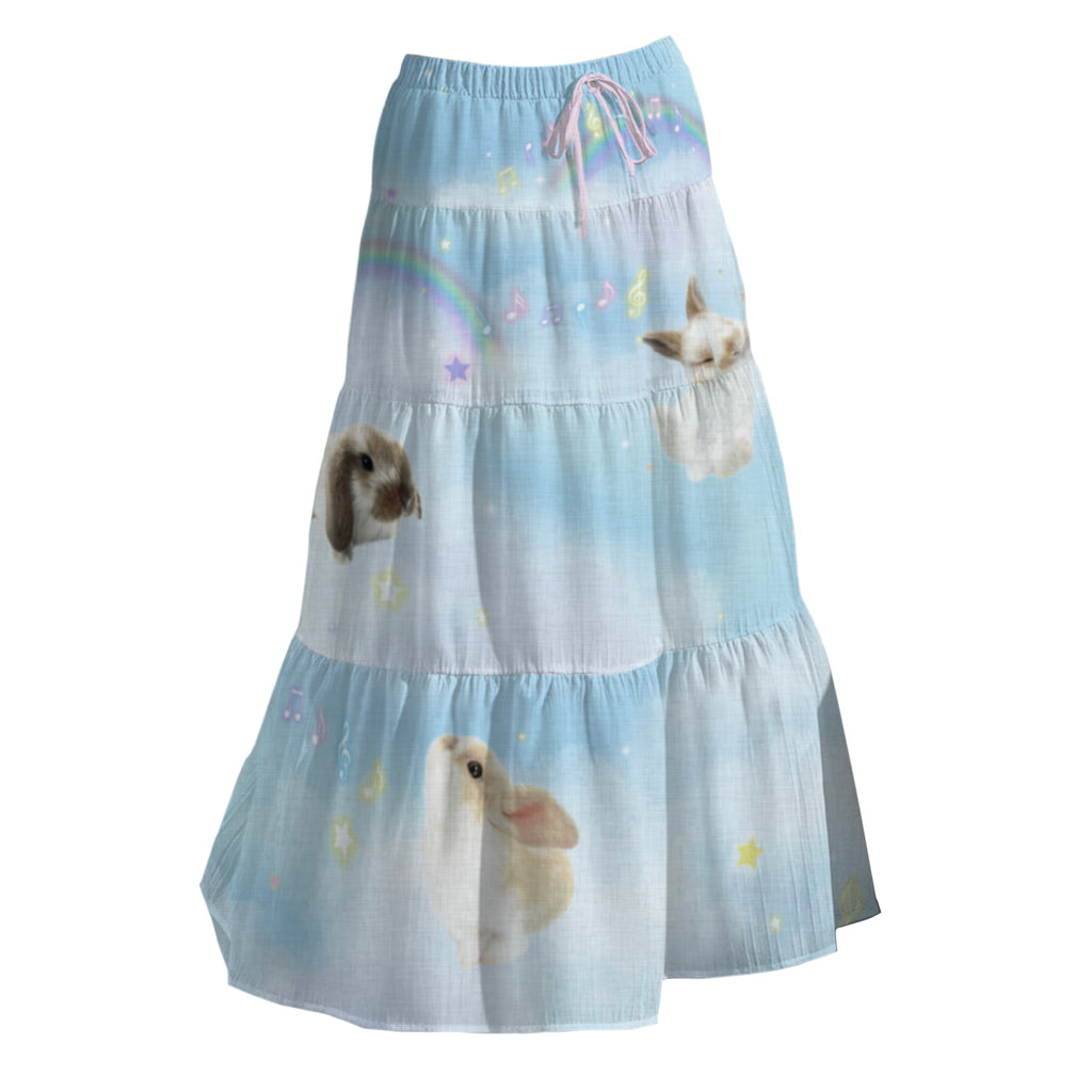 Bunny Heaven Kawaii Maxi Skirt