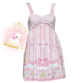 Lolita Pink Coquette Swan Chiffon Ruffle Mini Dress