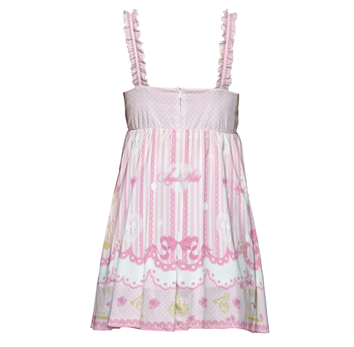 Lolita Pink Coquette Swan Chiffon Ruffle Mini Dress